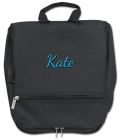 Hanging Cosmetic Case - Black with Personalization